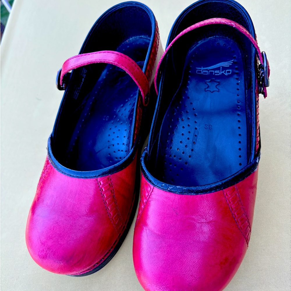 Dansko red leather Mary Jane UK size 39